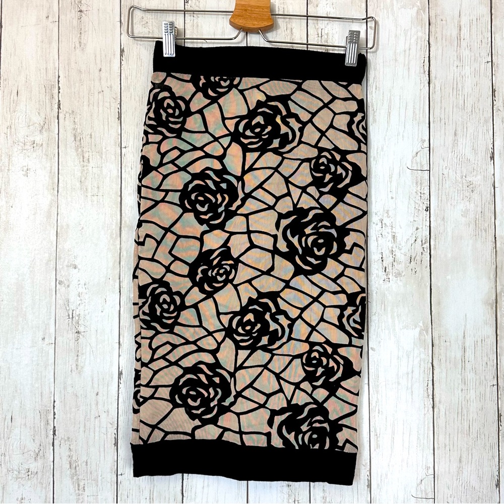 CODIGO MESH FLORAL PENCIL SKIRT